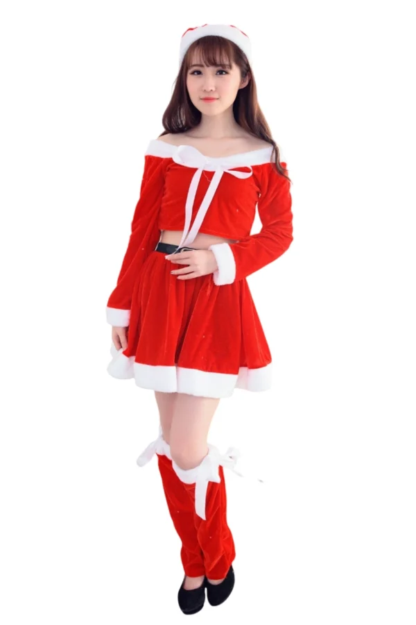 Red Christmas Lingerie Wholesale Dress - Supreme Lingerie Woman wearing a red Christmas sexy dress from wholesale collection