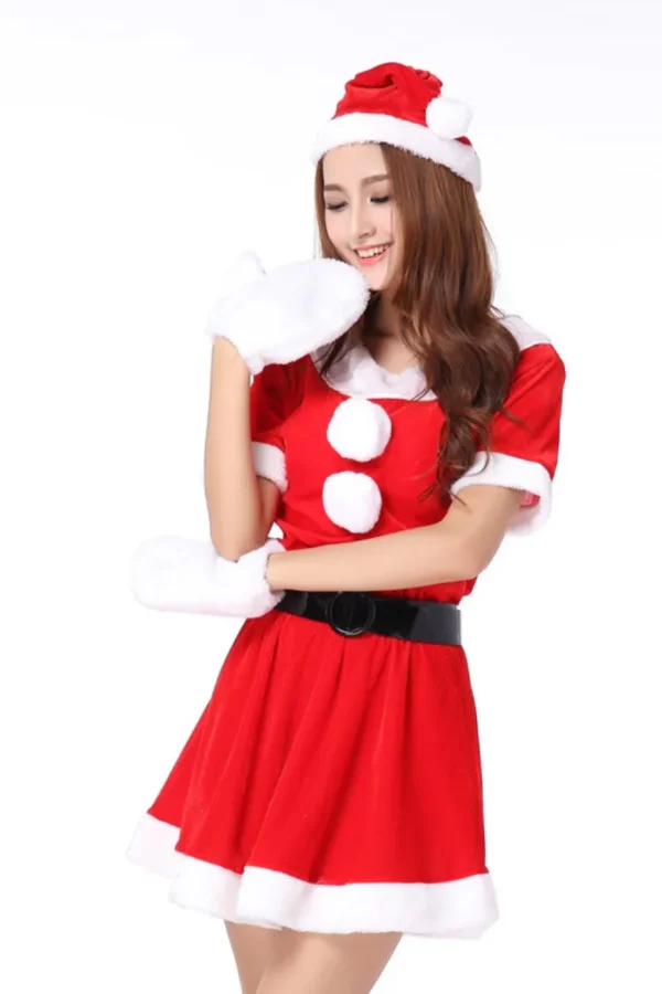 Sexy Mrs Claus Lingerie Costume for Christmas – Front View - Supreme Lingerie Sexy Mrs Claus lingerie costume for Christmas wholesale
