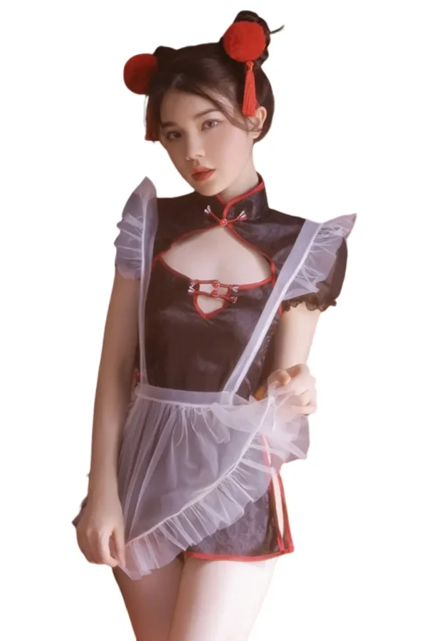 Classic black design of b2b cheongsam nightgown vintage.