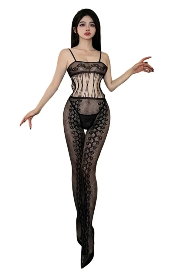 Full body design of custom fishnet lingerie porn