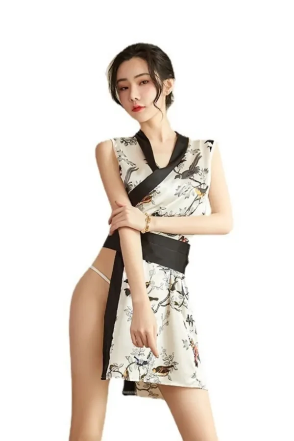 Modern custom cheongsam in lingerie with bold accents for a stylish look