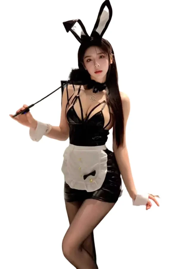 OEM lingerie Bunny costume with accessories and playful whip
