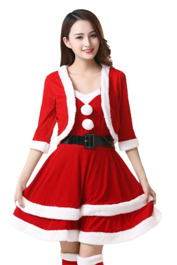 Custom lingerie christmas porn, full view of Santa costume