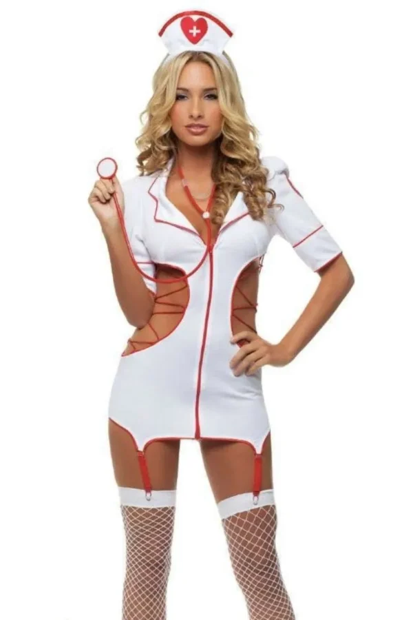 Head-turning custom sexy nursing costume with a unique and bold design