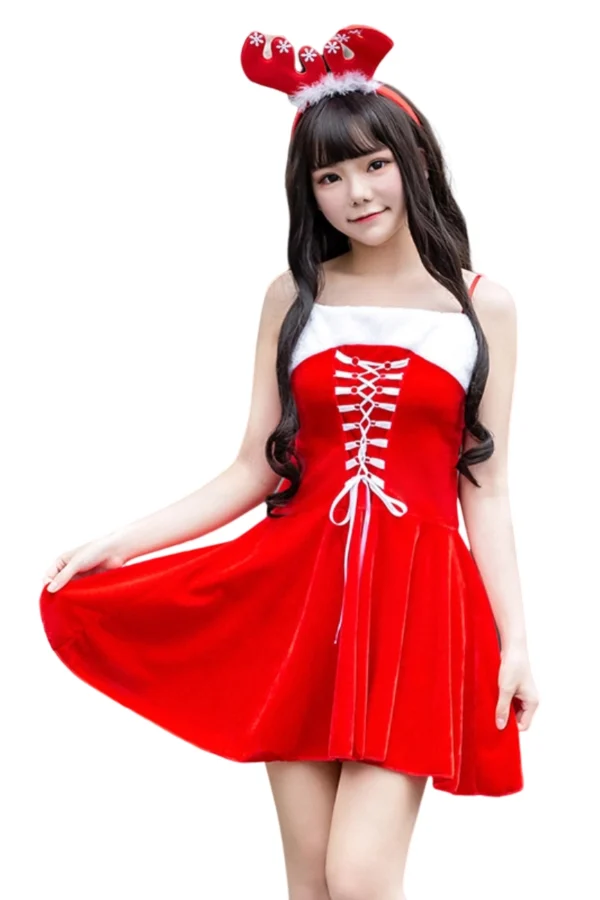 OEM lingerie christmas porn, front view of Santa costume