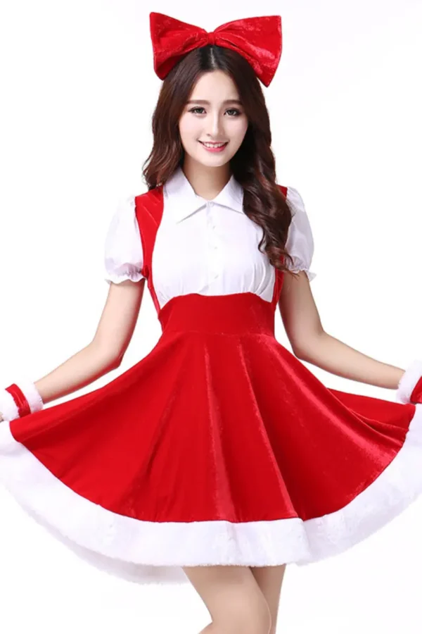 Playful private label sexy Christmas lingerie with red and white details