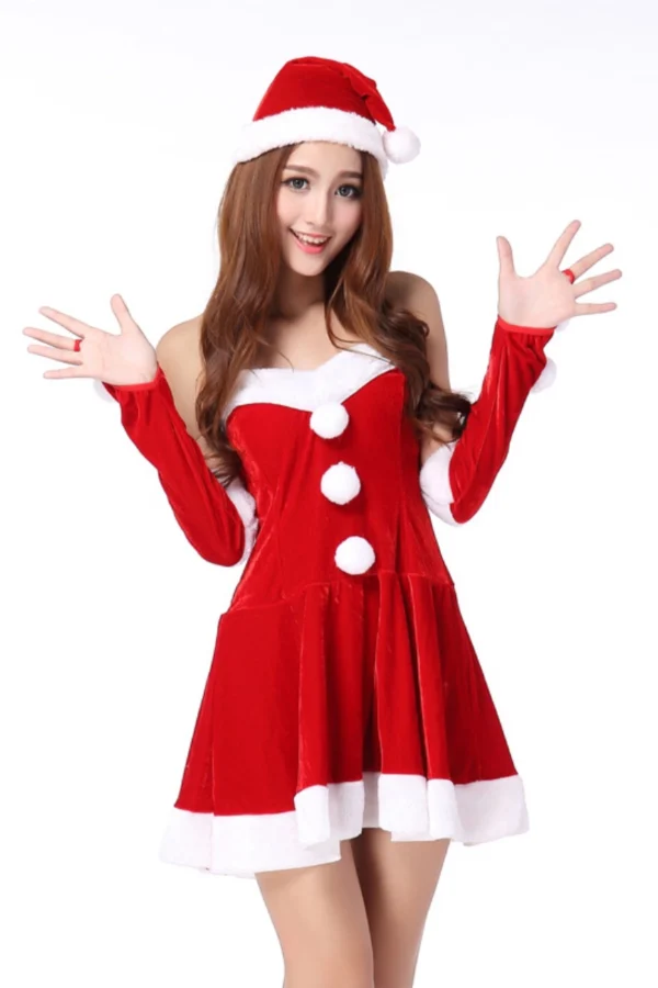 Private label lingerie christmas porn, playful Santa costume