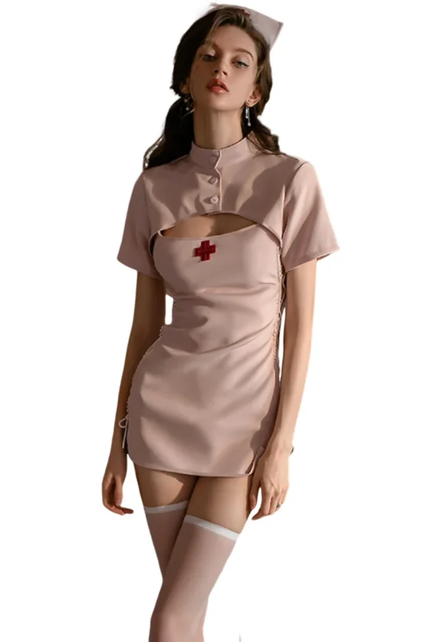OEM Naughty Nurse Costume with a playful cut-out design
