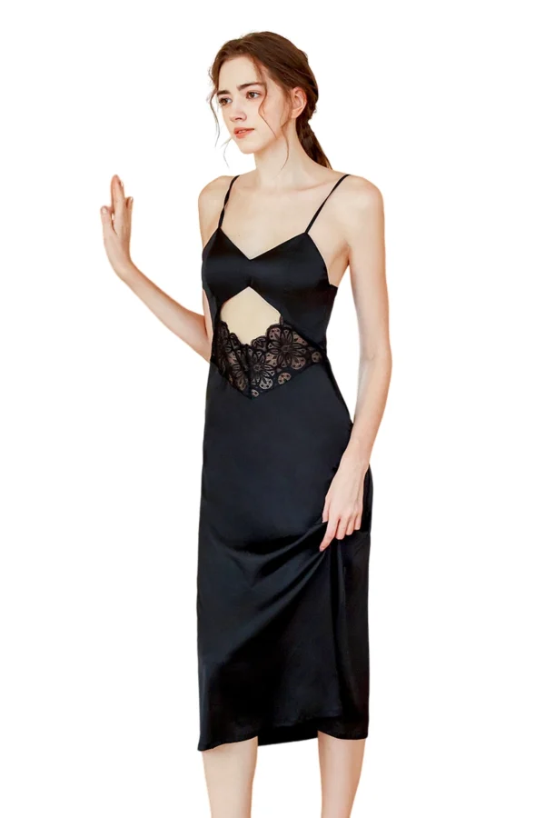 Elegant B2B girls lace nightgown featuring intricate floral details