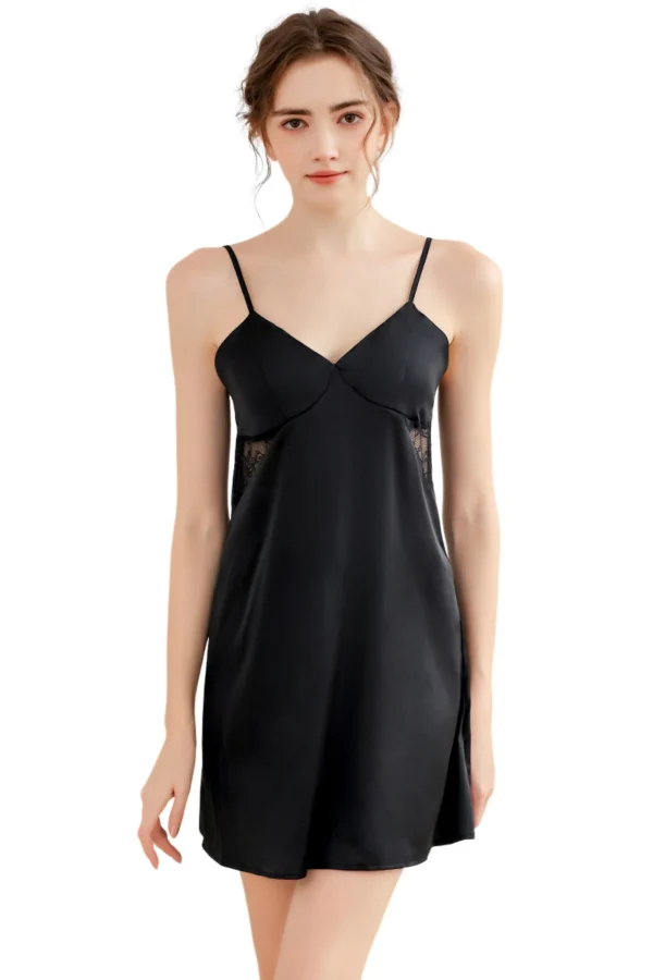 Black bulk gothic lace nightgown with elegant design