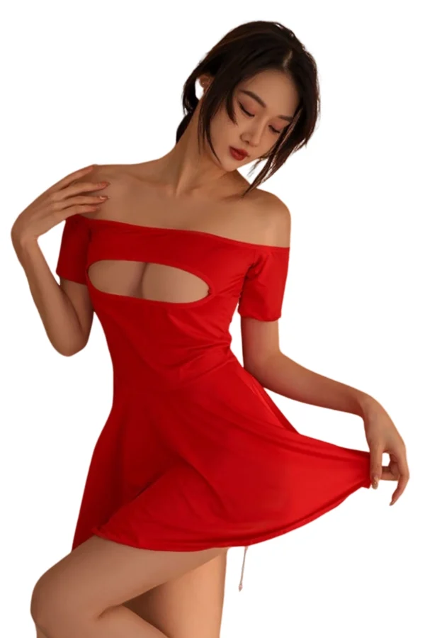Playful Red Bulk Sexy Secretary Outfit for Wholesale Buyers - Supreme Lingerie A playful red bulk sexy secretary outfit perfect for retailers seeking vibrant wholesale options.