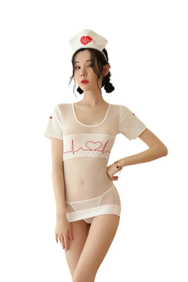 A bulk naughty nurse outfit with a seductive fit, perfect for themed events and parties.